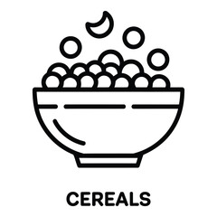 Cereal bowl with milk and moon icon vector illustration breakfast food healthy diet morning meal 96 silhouette