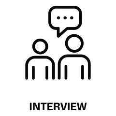 Two people talking with a speech bubble above them representing communication and discussion icon silhouette