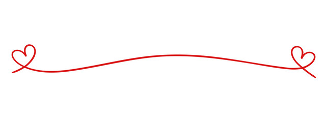 Heart doodle line element design(Multiple values)
