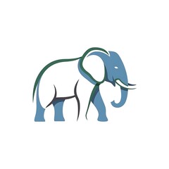 Fototapeta premium Majestic Elephant Silhouette Design.