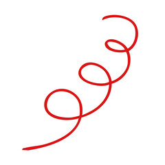 Artistic curly doodle line element design