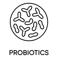 Probiotics gut health bacteria beneficial microorganisms digestive system health and wellness balance 96 chars silhouette