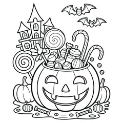 Fun halloween coloring book for kids featuring spooky characters and festive scenes perfect for young artists to decorate