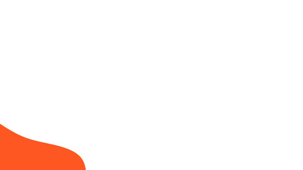 Dynamic abstract background with a vibrant orange wave on a clean white surface, perfect for modern design, branding, or presentations.