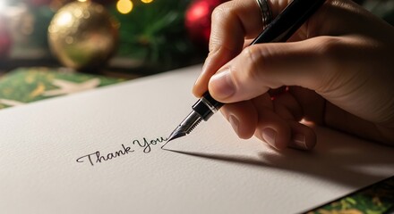 Writing a Thank You Note with Fountain Pen.
