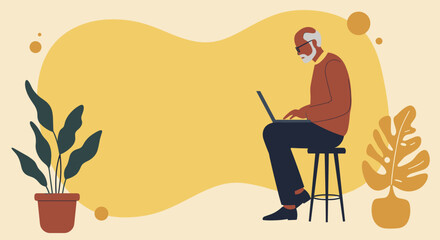 Young woman using smartphone in a cozy, stylish indoor setting with laptop and warm drink. Perfect for digital communication, remote work, lifestyle concepts.