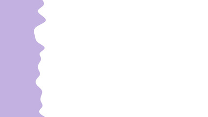 Obraz premium Abstract graphic design featuring a soft wavy purple border on a clean white background, ideal for modern presentations, branding, or digital media.