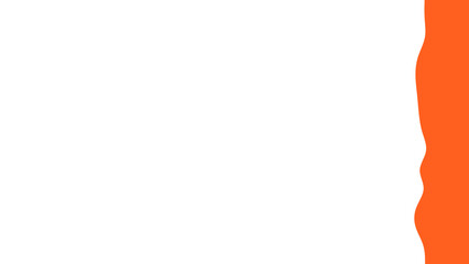 Clean white background with a vibrant orange, abstract, wavy border. Ideal for graphic design, presentations, or website headers, conveying energy and modernity.