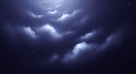 Obraz premium Dark Cloudy Night Sky with Moonlight.