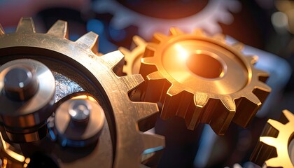 Detailed close-up of gears