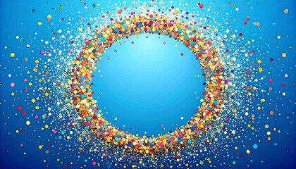Circle confetti explosion