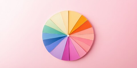 Obraz premium Pastel Spectrum Wheel A Harmonious Arrangement of Muted Colors for Design and Marketing Projects