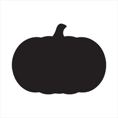 Pumpkin silhouette vector, Pumpkin icon