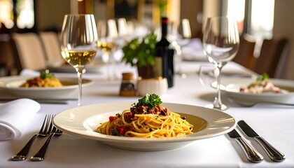 Elegant pasta dinner