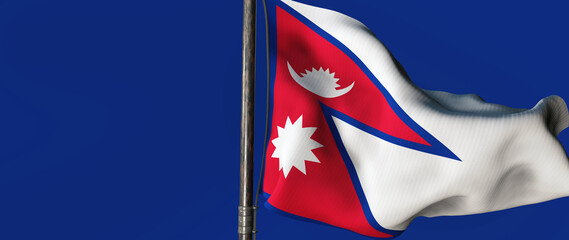 Nepal Flag - Country In South Asia (3D Rnder)