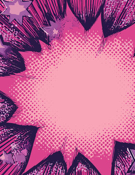 Explos&atilde;o de cor abstrata em estilo pop art