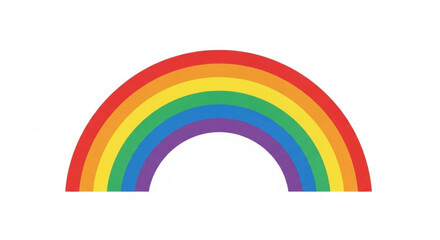 Colorful rainbow arc illustration, a meteorological phenomenon symbolizing hope and diversity