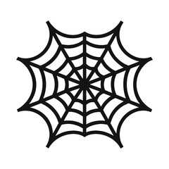 Naklejka premium Spider web silhouette vector design for halloween spooky decoration symbol and artwork.