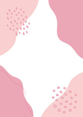 流体シェイプフレーム背景　縦構図　ピンク
Fluid shape frame background, vertical composition, pink