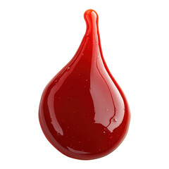 Obraz premium Droplet of thick red condiment on transparent background for culinary use
