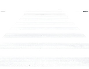 Zebra Crossing Road Marking, Front View, Isolated on Transparent Background