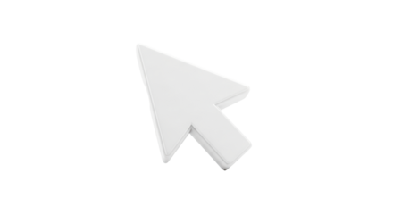 Isolated computer cursor arrow pointing, technology design element, user interface icon