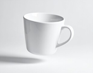 Obraz premium Minimalist Floating White Mug Mockup