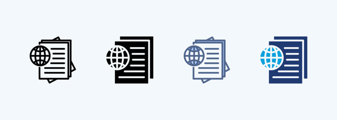 News Multiple Style Icon Collection