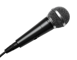  Handheld Dynamic Mic with Cable, Side Angle, Isolated