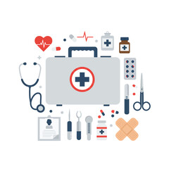 Comprehensive medical first aid kit with essential healthcare tools and supplies for emergencies