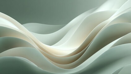 Obraz premium Abstract layered waves of neutral tones, creating a flowing, textured, and artistic composition