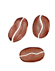 coffee beans on white background