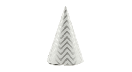 Isolated party hat with chevron pattern, festive headwear for birthday or celebration event