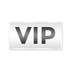 Silver vip Button Element png file	