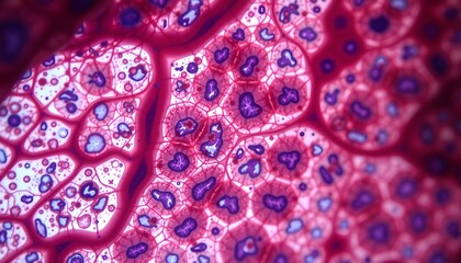 Abstract illustration of cells, depicting the intricate structure of cell structures