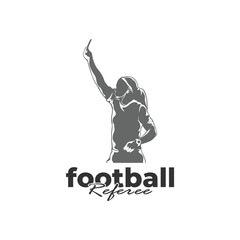 Football referee design vector illustration. Soccer referee silhouette