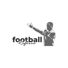 Football referee design vector illustration. Soccer referee silhouette