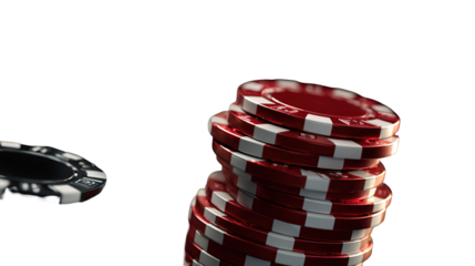 stack of poker chips isolated on transparent background Remove png