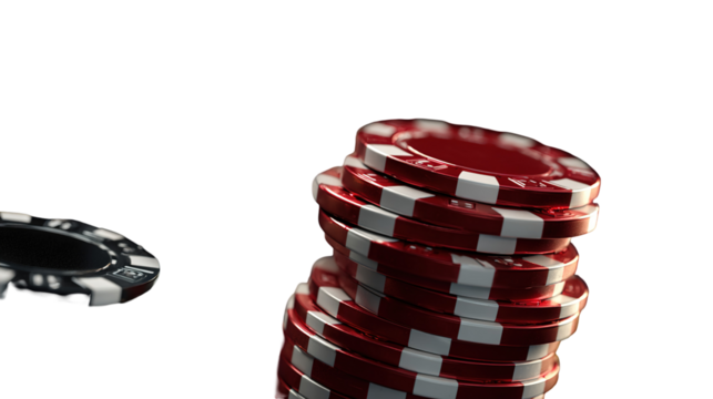 stack of poker chips isolated on transparent background Remove png