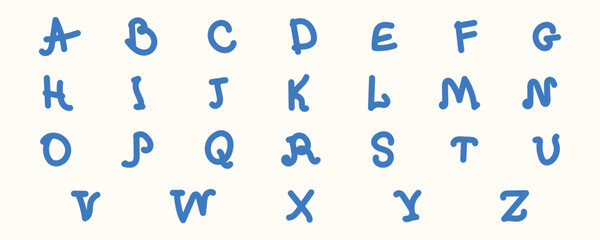 Hand-drawn alphabet symbols set. Artistic decorative letters for banners, posters, typography, design projects and graphic materials