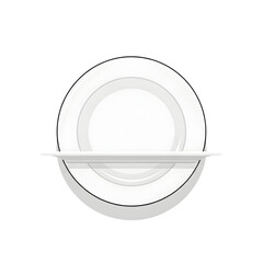 White plate with a knife or spatula underneath.