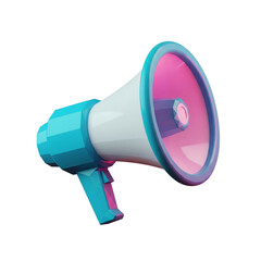 Announce your message loud and clear with this vibrant, modern megaphone, perfect for promotions and alerts.