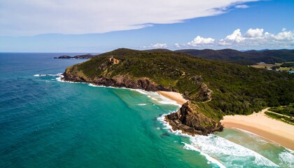 Fototapeta premium Coastal landscape panorama