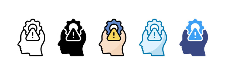Critical Thinking Icon Set Multiple Style Collection