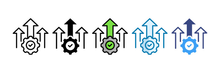 Skill Development Icon Set Multiple Style Collection