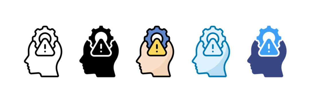 Critical Thinking Icon Set Multiple Style Collection
