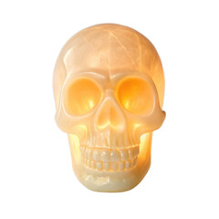 Obraz premium Glowing skull with transparent background creates mysterious and eerie atmosphere perfect for Halloween or horror themed designs