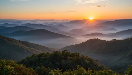 Obraz premium Appalachian Mountains Sunrise in Kentucky