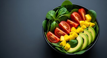 Delicious Colorful Healthy Salad Bowl.