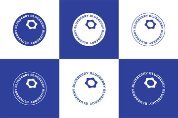 Blueberry sign design template.
